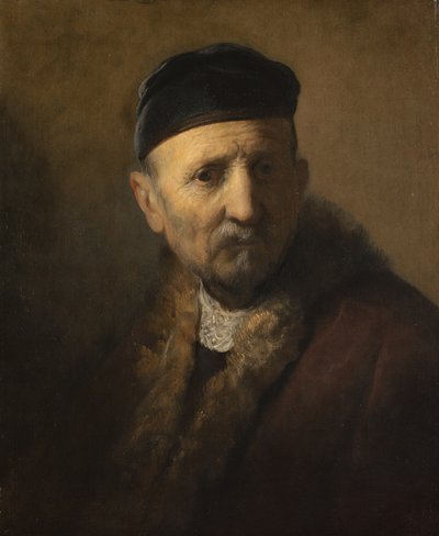 Tronie van een Oude Man door Rembrandt van Rijn